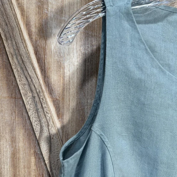 Chalet Et Ceci Aines Linen Tunic/Dress Style #P33068 in Ash Grey - Picture 4 of 8